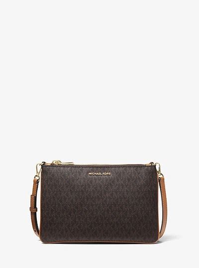 Michael Kors Brown Adele Logo Crossbody Bag 